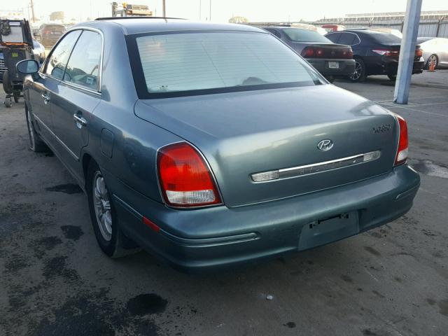 KMHFU45EX2A182826 - 2002 HYUNDAI XG 350 GREEN photo 3