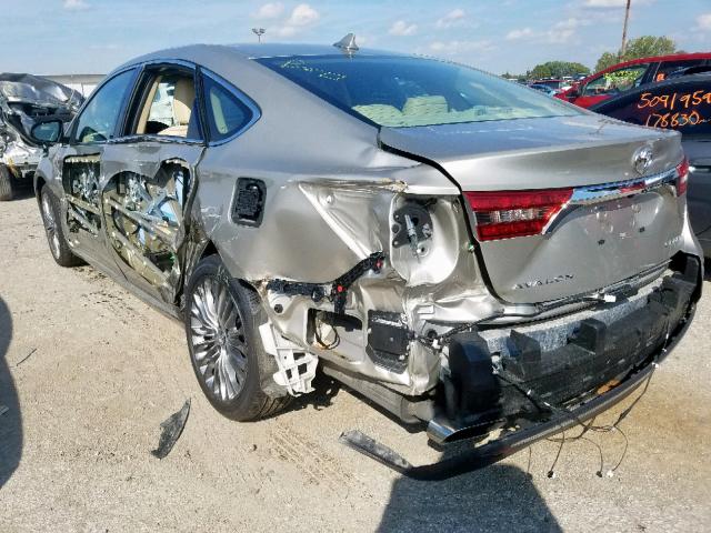 4T1BK1EB6JU272304 - 2018 TOYOTA AVALON XLE TAN photo 3