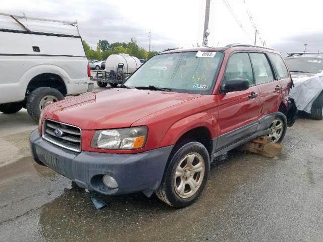 JF1SG63614H765173 - 2004 SUBARU FORESTER 2 RED photo 2