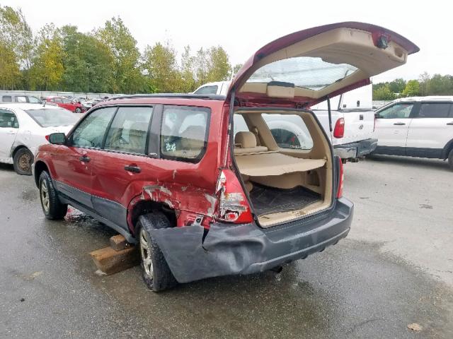 JF1SG63614H765173 - 2004 SUBARU FORESTER 2 RED photo 3