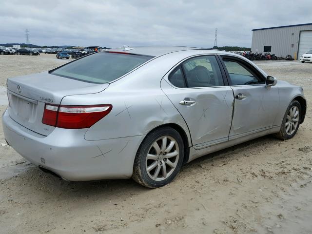 JTHCL46F395003982 - 2009 LEXUS LS 460 SILVER photo 4