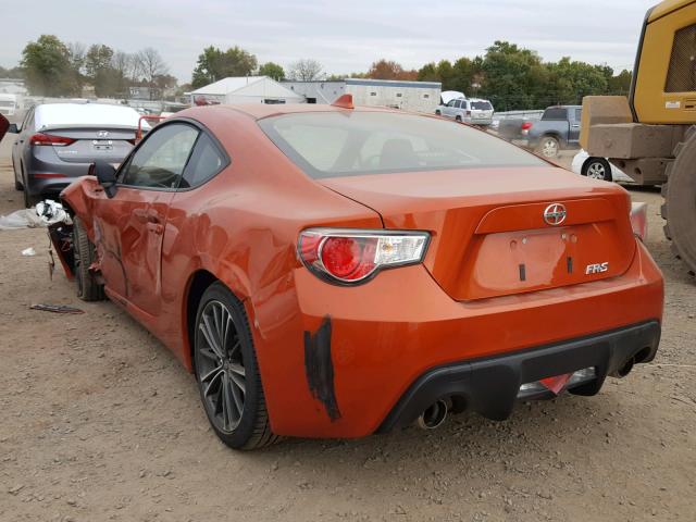 JF1ZNAA13F8708734 - 2015 TOYOTA SCION FR-S ORANGE photo 3