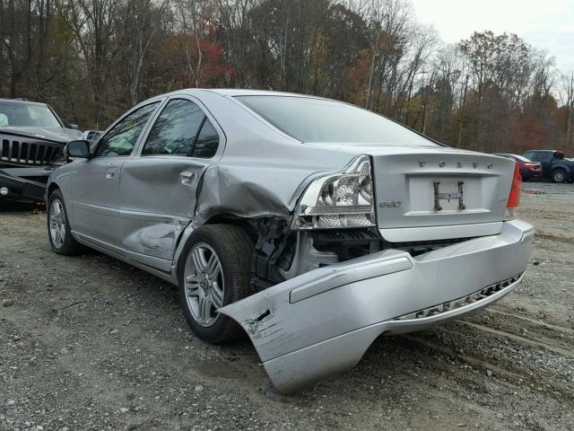 YV1RS592192728750 - 2009 VOLVO S60 2.5T SILVER photo 3