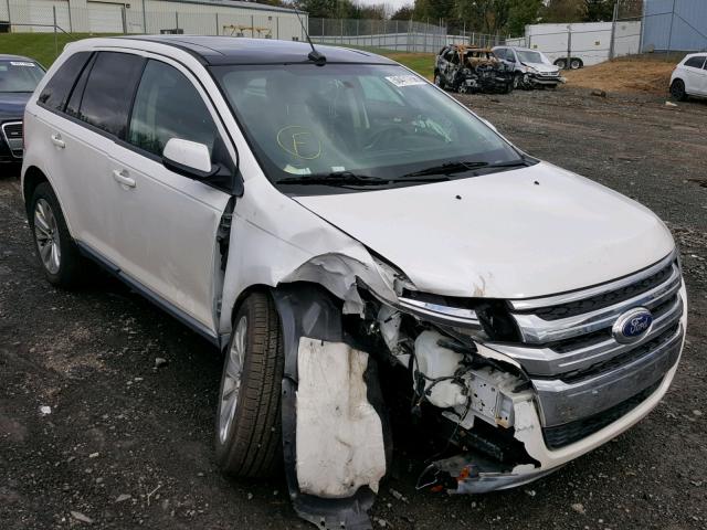 2FMDK4JC7DBE01735 - 2013 FORD EDGE SEL WHITE photo 1