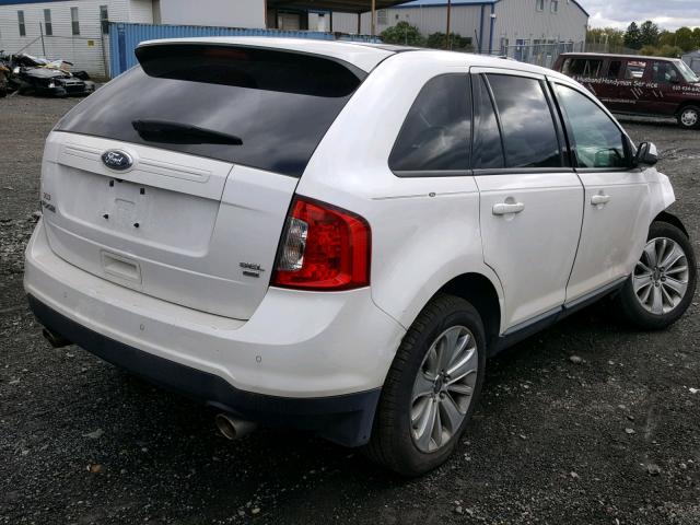 2FMDK4JC7DBE01735 - 2013 FORD EDGE SEL WHITE photo 4