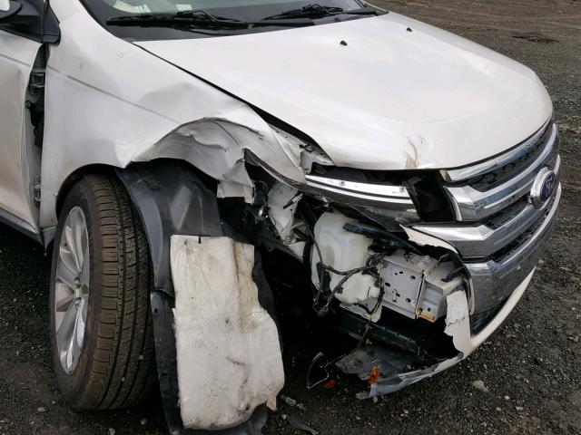 2FMDK4JC7DBE01735 - 2013 FORD EDGE SEL WHITE photo 9