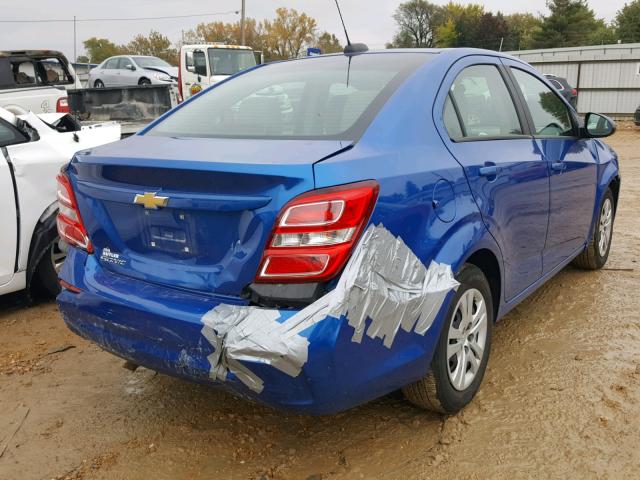 1G1JB5SH1H4161050 - 2017 CHEVROLET SONIC LS 蓝色 照片 4