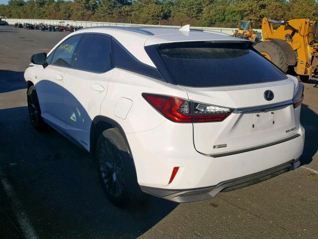 2T2BGMCA0HC009455 - 2017 LEXUS RX 450H BA WHITE photo 3