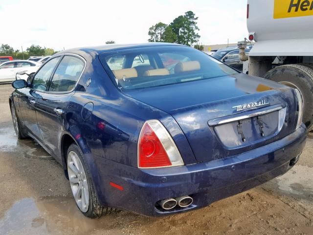 ZAMCE39A050015371 - 2005 MASERATI QUATTROPOR BLUE photo 3