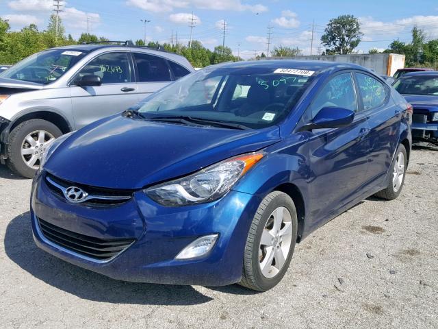 KMHDH4AE6DU534559 - 2013 HYUNDAI ELANTRA GL BLUE photo 2