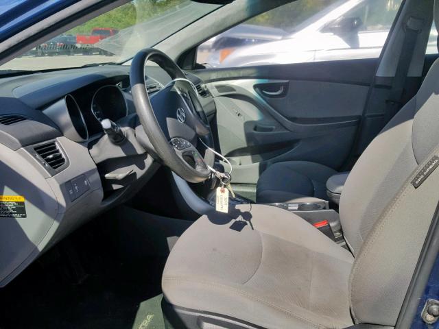 KMHDH4AE6DU534559 - 2013 HYUNDAI ELANTRA GL BLUE photo 5