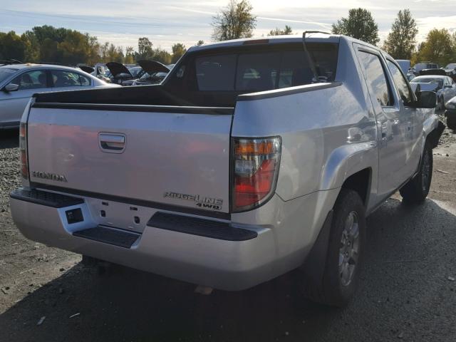 2HJYK16327H551858 - 2007 HONDA RIDGELINE SILVER photo 4