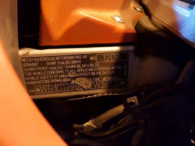 WB10179059ZW16730 - 2009 BMW G650 GS RED photo 10