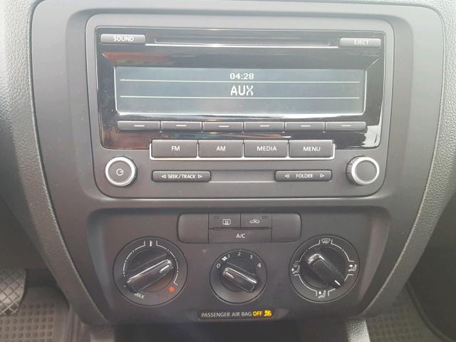 3VW2K7AJ4EM371487 - 2014 VOLKSWAGEN JETTA BASE BLACK photo 9