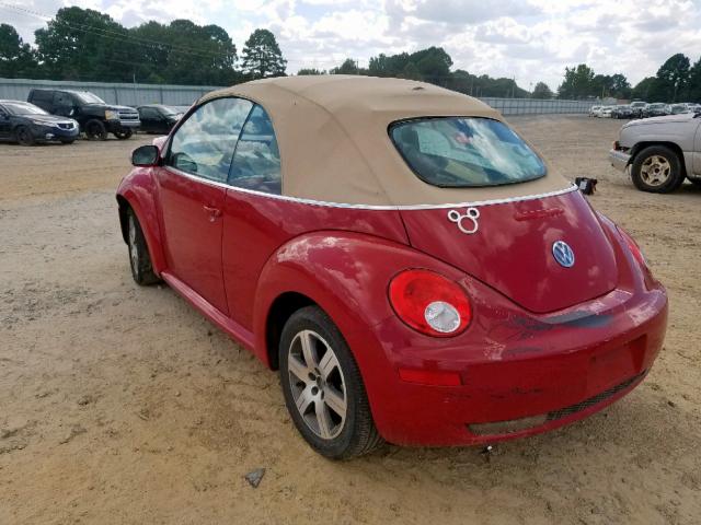 3VWPF31Y16M305920 - 2006 VOLKSWAGEN NEW BEETLE წითელი ფოტო 3