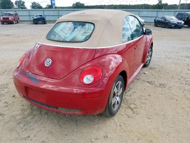 3VWPF31Y16M305920 - 2006 VOLKSWAGEN NEW BEETLE წითელი ფოტო 4