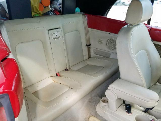 3VWPF31Y16M305920 - 2006 VOLKSWAGEN NEW BEETLE წითელი ფოტო 6