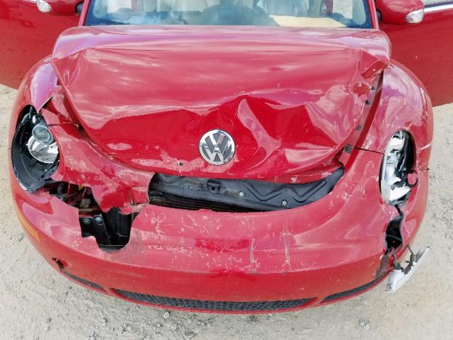 3VWPF31Y16M305920 - 2006 VOLKSWAGEN NEW BEETLE წითელი ფოტო 7