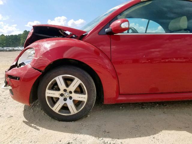 3VWPF31Y16M305920 - 2006 VOLKSWAGEN NEW BEETLE წითელი ფოტო 9