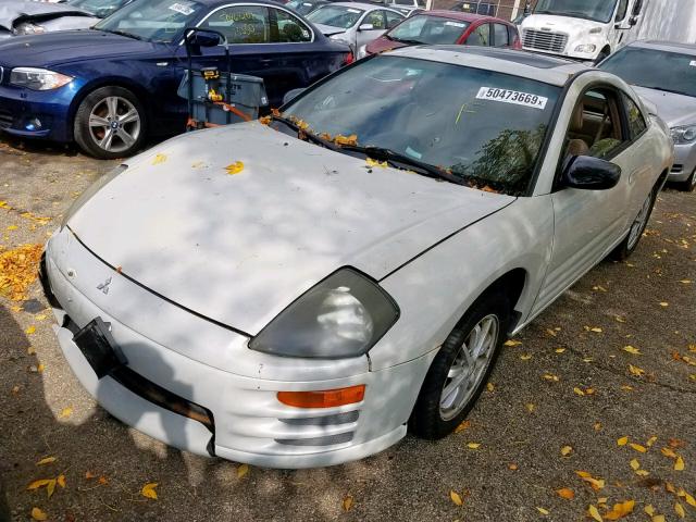 4A3AC44G52E007796 - 2002 MITSUBISHI ECLIPSE GS WHITE photo 2