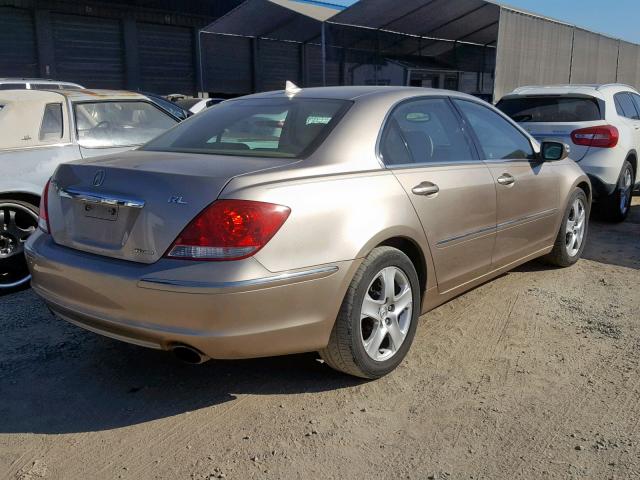 JH4KB16505C016067 - 2005 ACURA RL GOLD photo 4