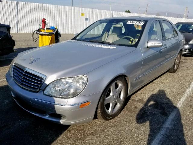 WDBNG75J05A446144 - 2005 MERCEDES-BENZ S 500 SILVER photo 2