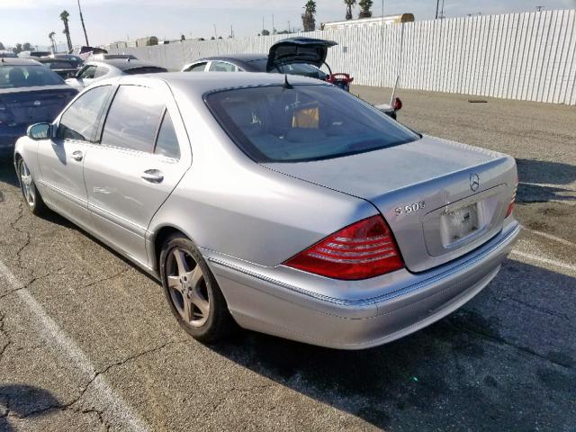 WDBNG75J05A446144 - 2005 MERCEDES-BENZ S 500 SILVER photo 3