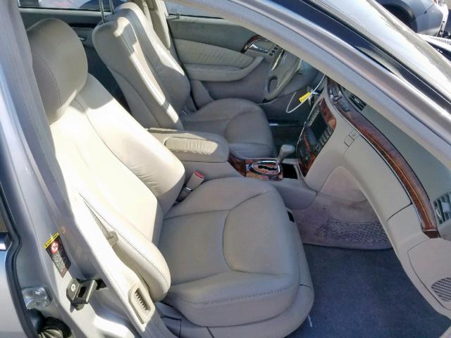 WDBNG75J05A446144 - 2005 MERCEDES-BENZ S 500 SILVER photo 5