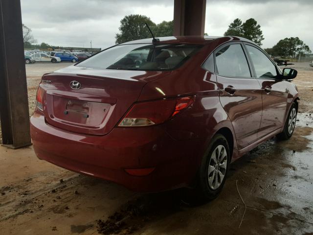 KMHCT4AE1HU334611 - 2017 HYUNDAI ACCENT SE RED photo 4