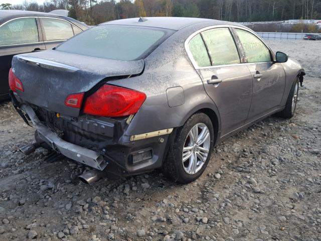 JN1CV6ARXCM675675 - 2012 INFINITI G37 GRAY photo 4