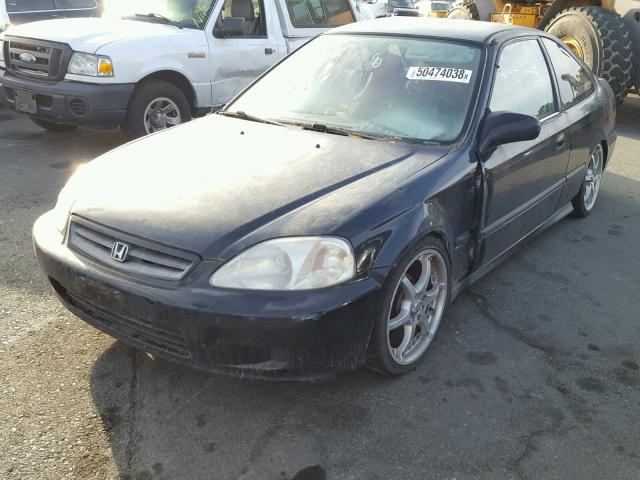 1HGEJ6120XL034228 - 1999 HONDA CIVIC DX BLACK photo 2