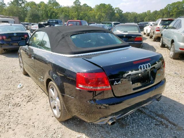 WAUDF48H59K009096 - 2009 AUDI A4 2.0T CA BLACK photo 3