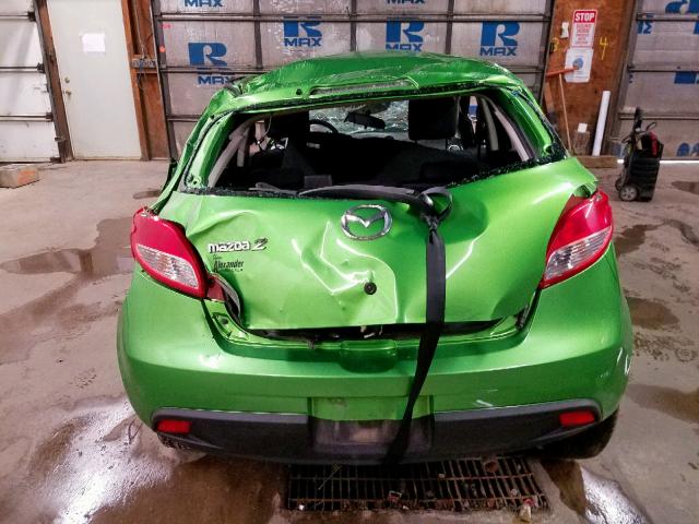 JM1DE1HZ1B0129251 - 2011 MAZDA MAZDA2 GREEN photo 10