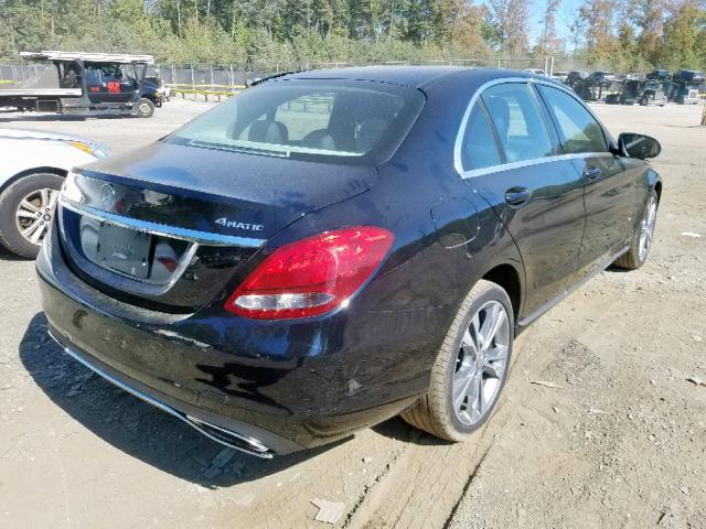 WDDWF4KB9HR216599 - 2017 MERCEDES-BENZ C 300 4MAT BLACK photo 4