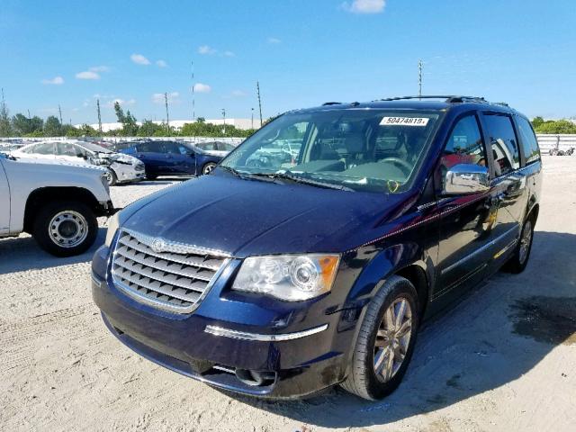 2A8HR64X48R787225 - 2008 CHRYSLER TOWN & COU BLUE photo 2