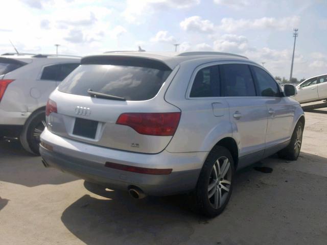 WA1AV74L37D082175 - 2007 AUDI Q7 4.2 QUA SILVER photo 4