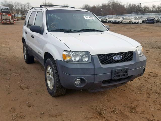 1FMYU96H46KC44168 - 2006 FORD ESCAPE HEV WHITE photo 1