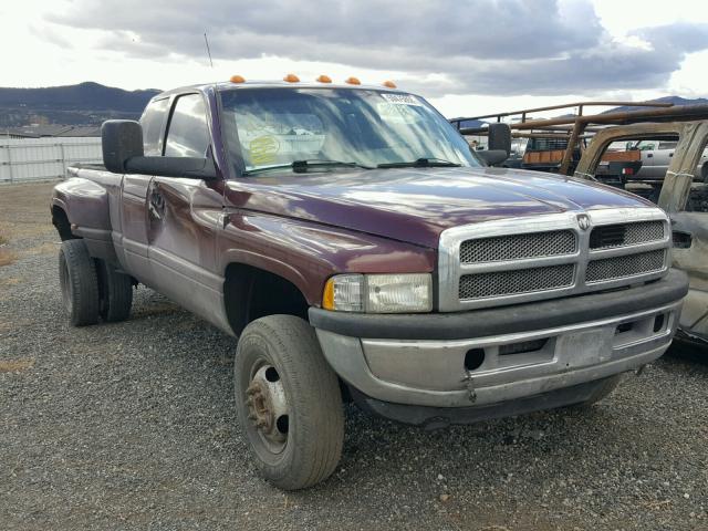 1B7MF33701J510158 - 2001 DODGE RAM 3500 MAROON photo 1