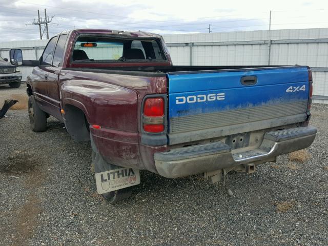 1B7MF33701J510158 - 2001 DODGE RAM 3500 MAROON photo 3