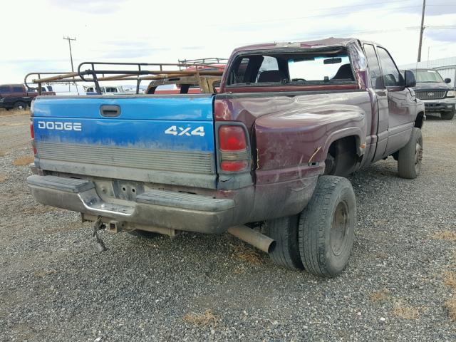 1B7MF33701J510158 - 2001 DODGE RAM 3500 MAROON photo 4