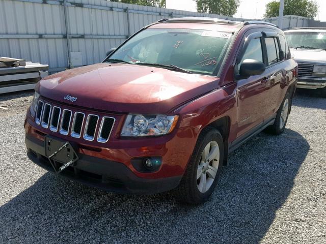 1J4NF1FB2BD134503 - 2011 JEEP COMPASS SP MAROON photo 2