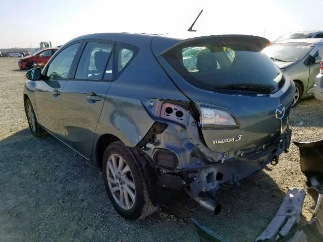 JM1BL1LP5D1753778 - 2013 MAZDA 3 I GREEN photo 3