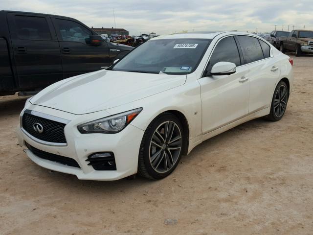 JN1BV7AP2FM347624 - 2015 INFINITI Q50 BASE WHITE photo 2