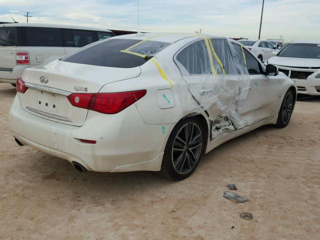 JN1BV7AP2FM347624 - 2015 INFINITI Q50 BASE WHITE photo 4