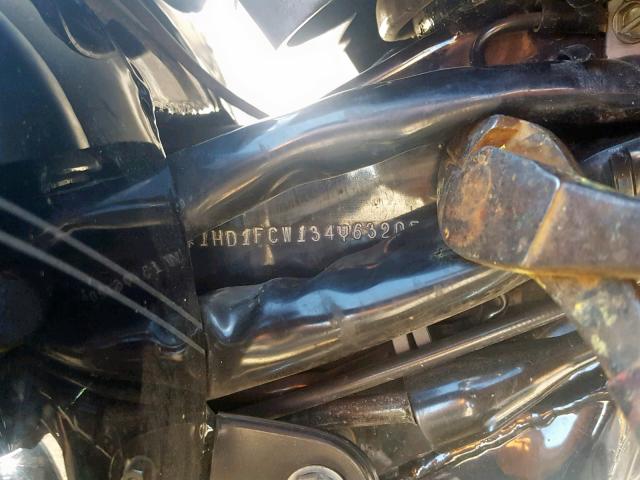 1HD1FCW134Y632081 - 2004 HARLEY-DAVIDSON FLHTCUI BLACK photo 10