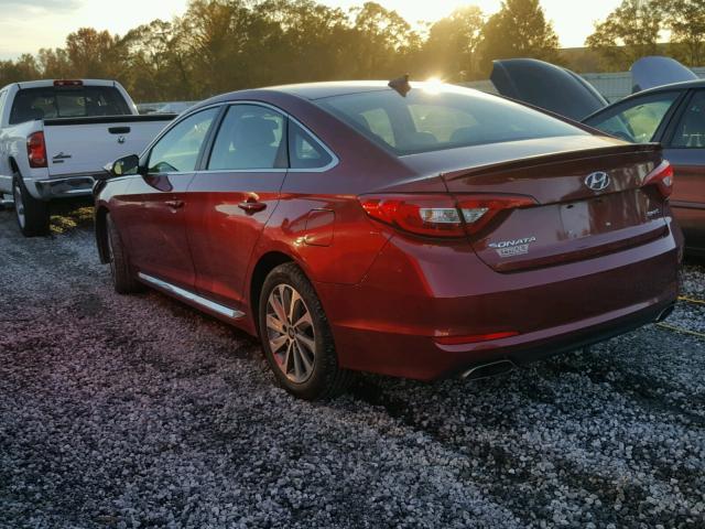 5NPE34AF6GH339298 - 2016 HYUNDAI SONATA SPO RED photo 3