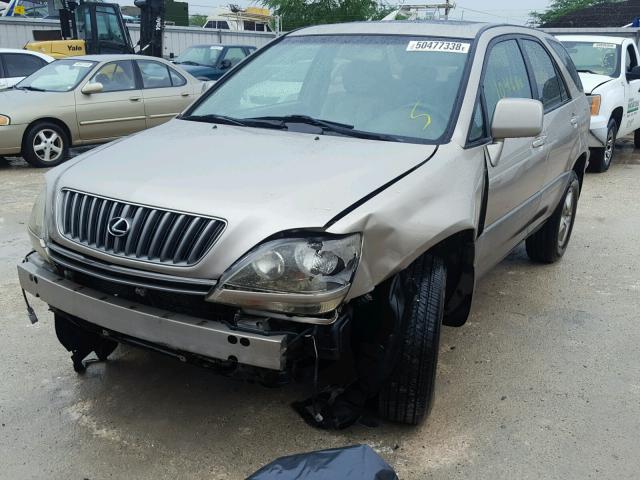 JT6GF10U4X0007265 - 1999 LEXUS RX 300 BEIGE photo 2