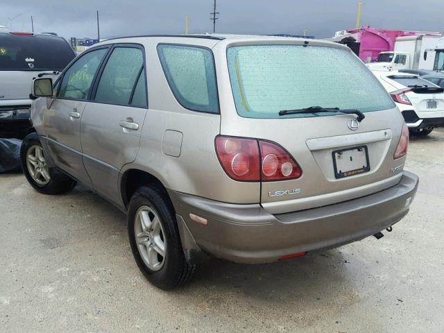 JT6GF10U4X0007265 - 1999 LEXUS RX 300 BEIGE photo 3