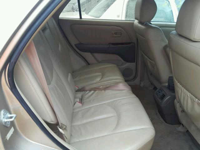 JT6GF10U4X0007265 - 1999 LEXUS RX 300 BEIGE photo 6