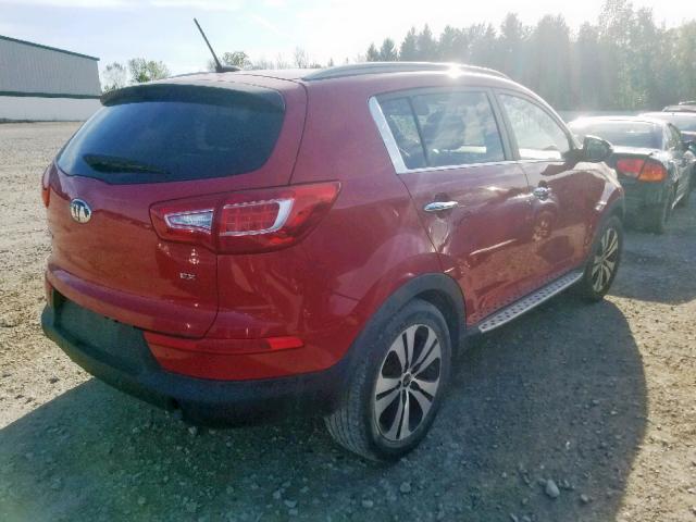 KNDPC3A2XD7475191 - 2013 KIA SPORTAGE E RED photo 4